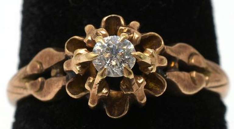 Vintage 14KT Diamond Ring
