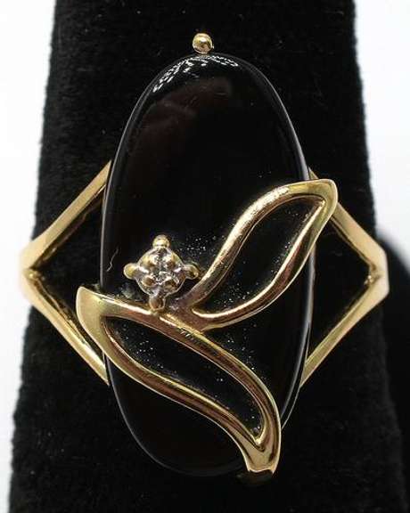 Vintage Black Onyx Ring in 14KT