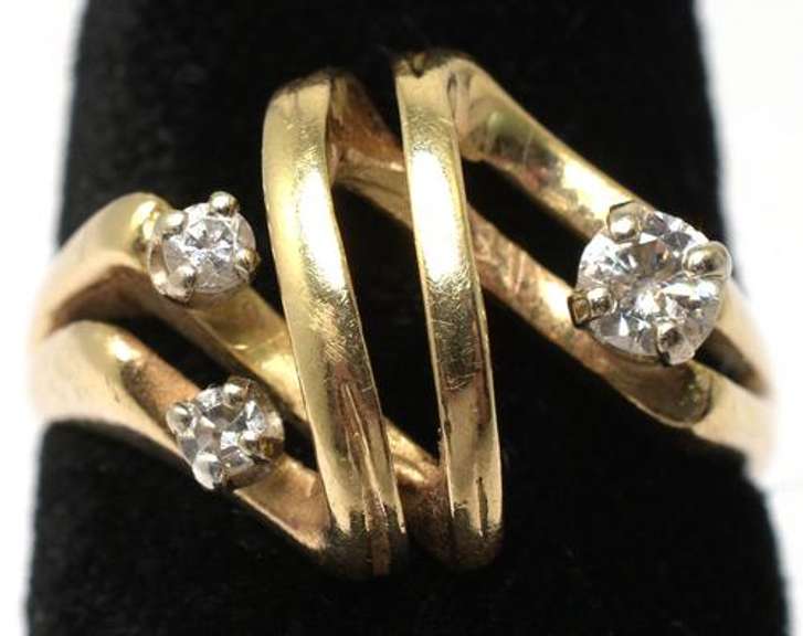 Custom 14KT Gold Ring with Diamonds