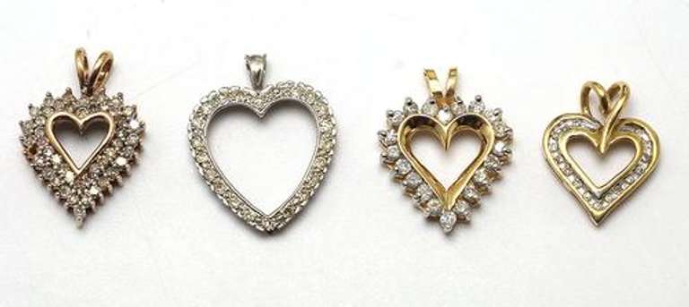 4 Incredible Diamond Heart Pendants