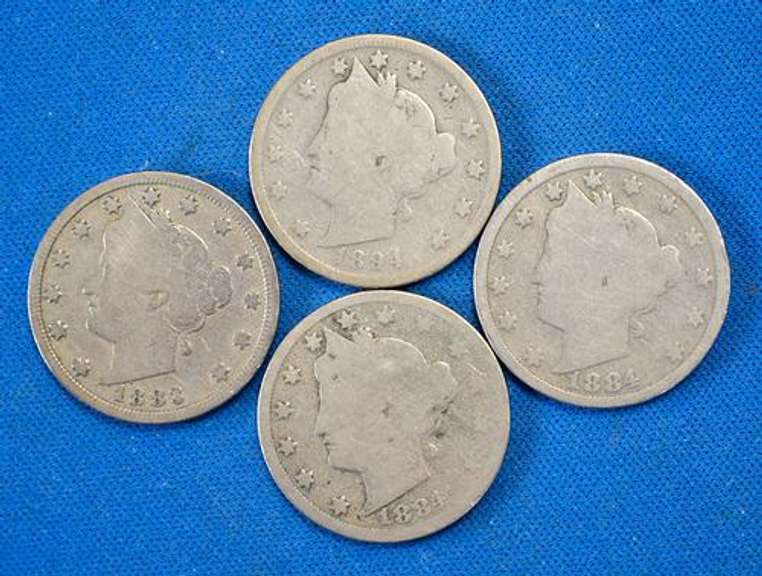 Better V Nickel Lot, 83 NC, 84 x2 and 94