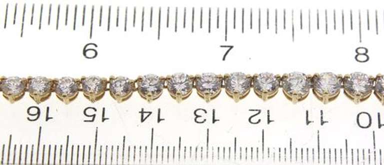 Shining 14kt YG Cubic Zirconia Riviera Necklace