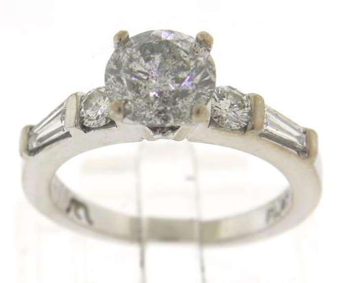 Glamorous Platinum RBC Diamond Engagement Ring