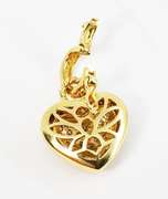 Elegant Pave Diamond Heart in W&Y 14K Gold