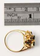 Artsy Sapphire and Diamond Ring in 14K YG