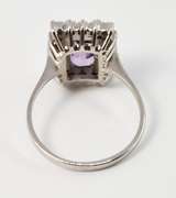 Formal Amethyst and Diamond Ring in 14K WG