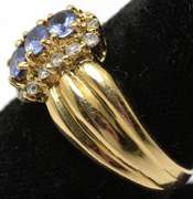 Tanzanite & Diamond Ring in 14KT