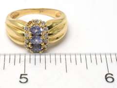 Tanzanite & Diamond Ring in 14KT