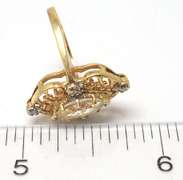 Vintage Aquamarine & Diamond Ring, 14KT