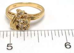 Fancy Diamond Cluster Ring, 14KT