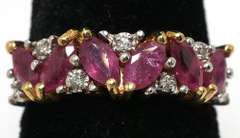 Ruby & Diamond Band Ring, 14KT