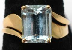 Incredible Blue Topaz Ring, 14KT