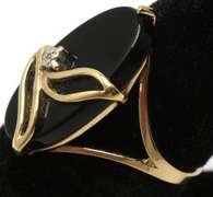 Vintage Black Onyx Ring in 14KT