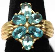 Vintage Blue Tourmaline Ring in 14KT Gold
