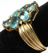 Vintage Blue Tourmaline Ring in 14KT Gold