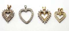 4 Incredible Diamond Heart Pendants