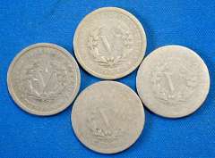 Better V Nickel Lot, 83 NC, 84 x2 and 94