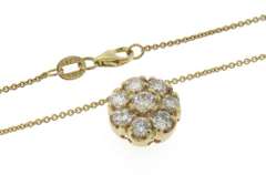 Fantastic Round Brilliant Cut Diamond Cluster Necklace