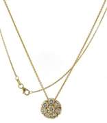 Fantastic Round Brilliant Cut Diamond Cluster Necklace