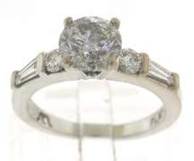 Glamorous Platinum RBC Diamond Engagement Ring