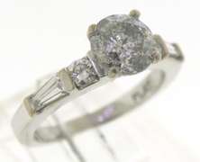 Glamorous Platinum RBC Diamond Engagement Ring