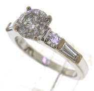 Glamorous Platinum RBC Diamond Engagement Ring