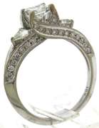 Glamorous 18kt WG Princess Cut Engagement Ring