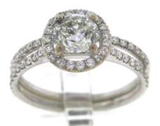 Spectacular RBC Center w Halo Diamond Bridal Set