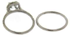 Spectacular RBC Center w Halo Diamond Bridal Set