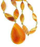 Dramatic Banded Carnelian Showpiece Necklace
