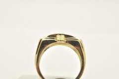 MENS 14 KT GOLD DIAMOND BAND