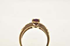 LADIES 14 KT GOLD RUBY AND DIAMOND RING