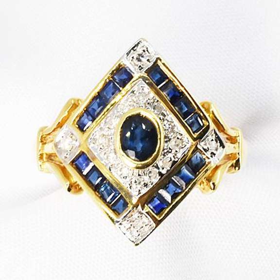 Up to the Minute Sapphire & Dia. Ring