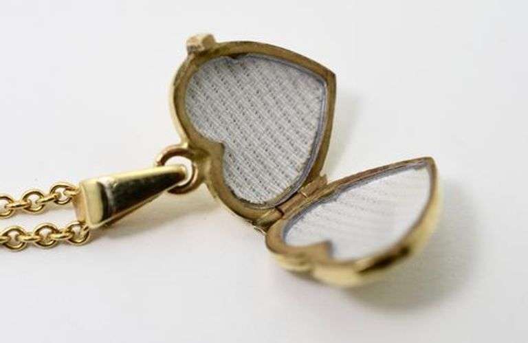 Modern 14K Locket and Necklace