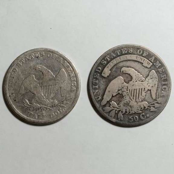 1835 And 1838 Bust Halves