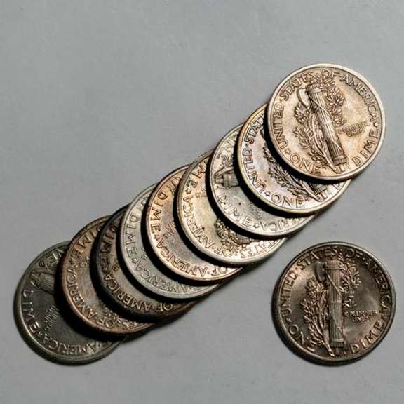 Lot Of 10 Slider Mercurys