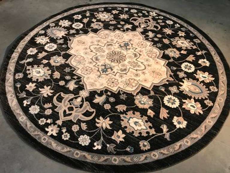 Classic Medallion Design 8 Ft Round Rug