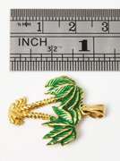 Enameled Palm Tree 14k Pendant