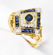 Up to the Minute Sapphire & Dia. Ring