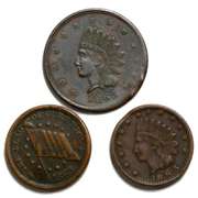 3 1863 Civil War Tokens