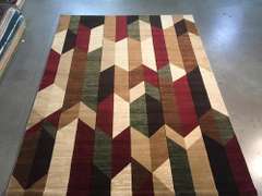 Magnificent  Carved Colorful Modern Rug 8x11
