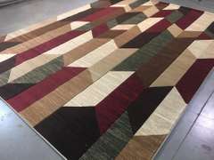 Magnificent  Carved Colorful Modern Rug 8x11