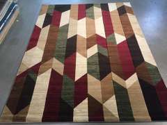 Magnificent  Carved Colorful Modern Rug 8x11