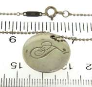 Tiffany & Co Notes Disc Letter T Necklace