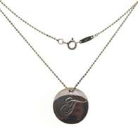 Tiffany & Co Notes Disc Letter T Necklace