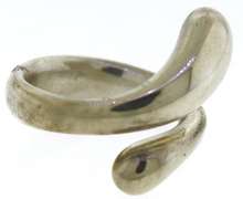 Trendy Tiffany & Co. Silver Bypass Teardrop Ring