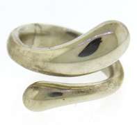 Trendy Tiffany & Co. Silver Bypass Teardrop Ring