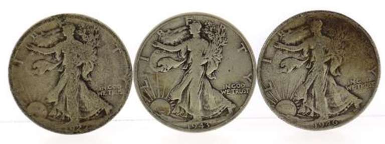 26  Assorted Walking Liberty Halves