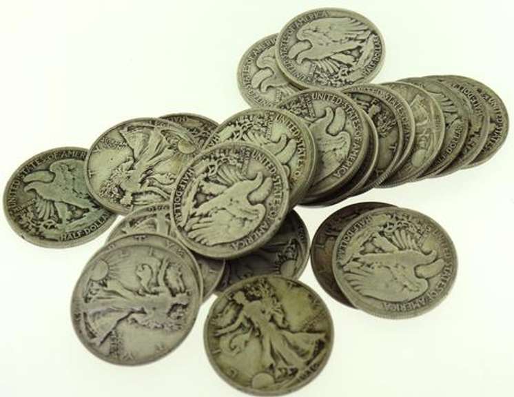 26  Assorted Walking Liberty Halves