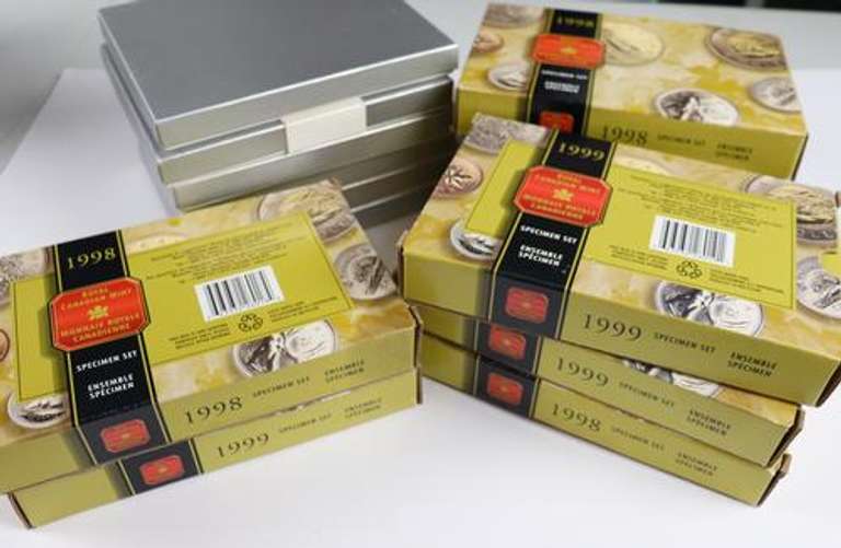 10 1980 Era & 3 Each 1998-9 Canada Specimen Sets